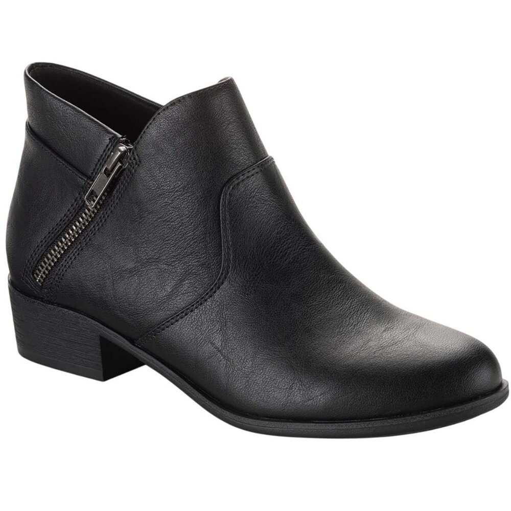NEW Sun + Stone Womens Adelinee Faux Leather Ankle Boots 10017856000 Black 5M